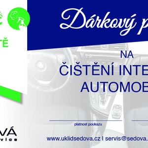 Dárkový poukaz na čistění interiéru automobilu