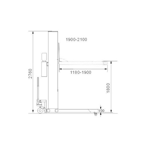 SZ12 Jednosloupový mobilní zvedák 2500 kg